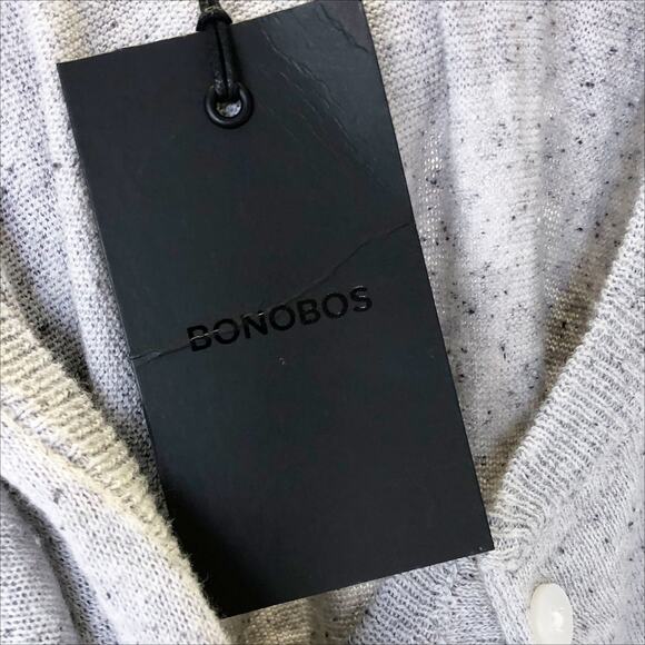 Bonobos Mens Henley Pullover Sweater XXL Shell Grey Hemp Silk Long Sleeve NWT - Picture 7 of 8